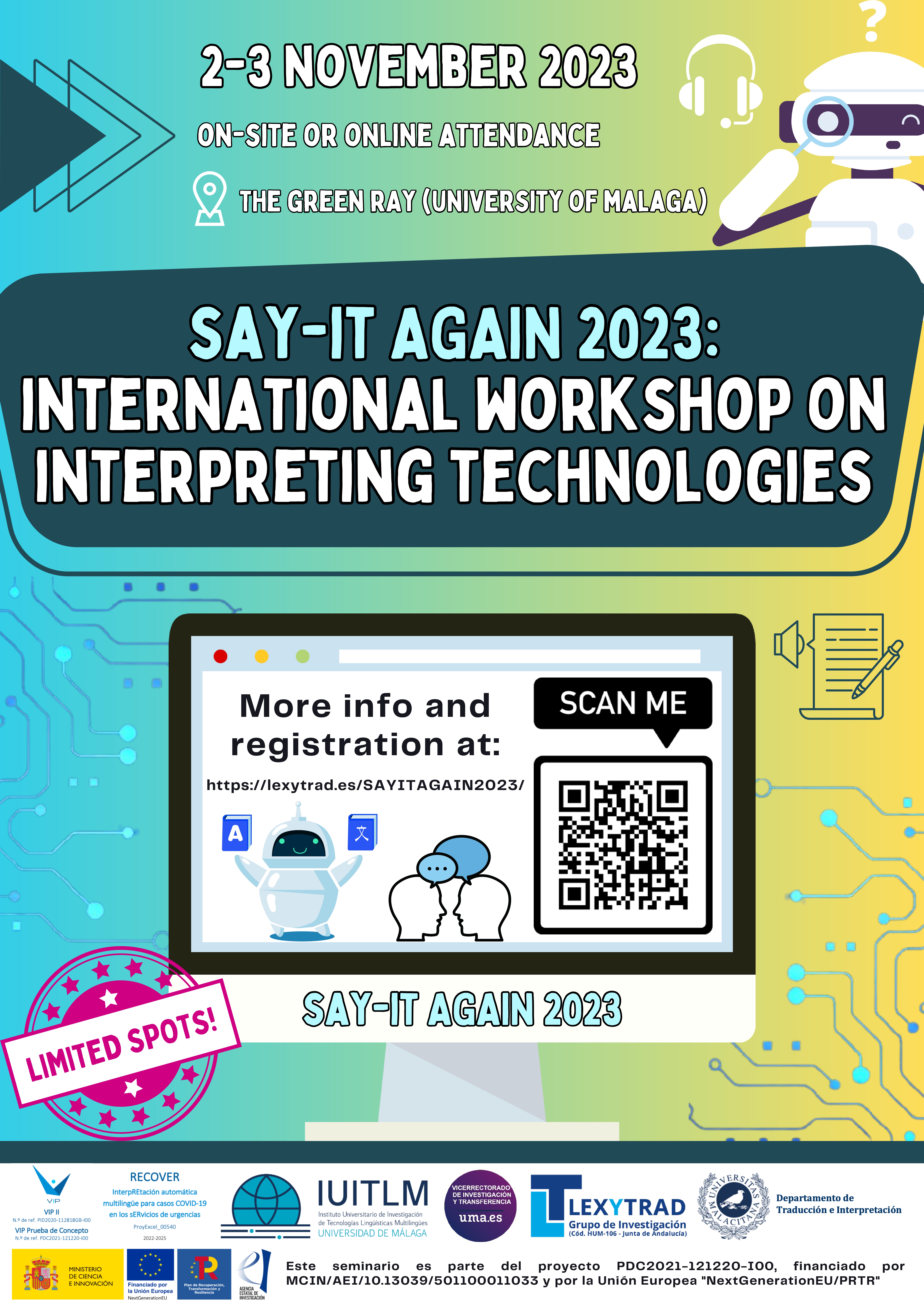 SAY-IT AGAIN: International Workshop on Interpreting Technologies